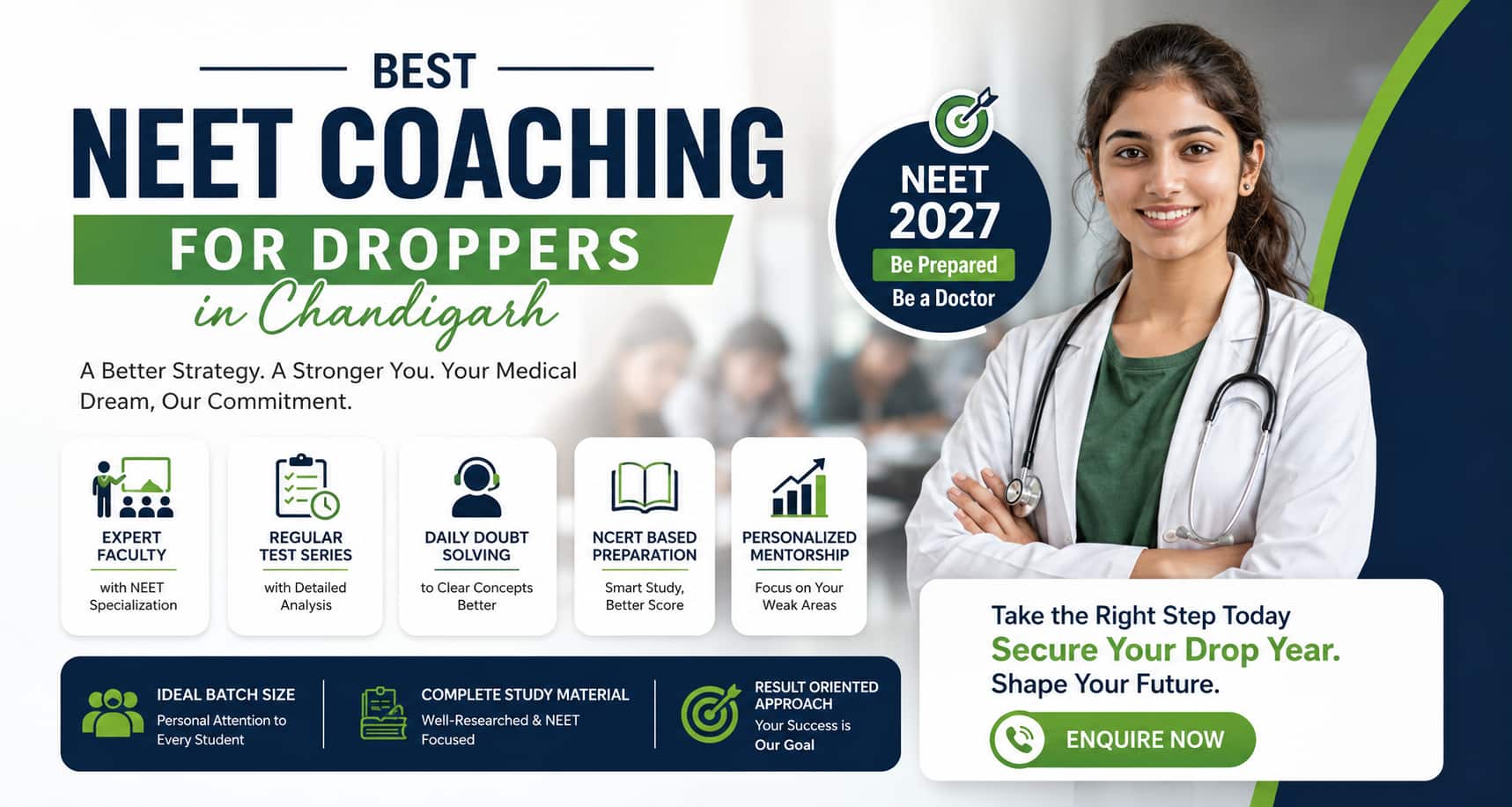 Best NEET Coaching for Droppers in Chandigarh – Complete Guide for NEET Repeaters